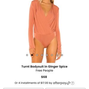 Turnt Bodysuit in Ginger Spice
Free People size small